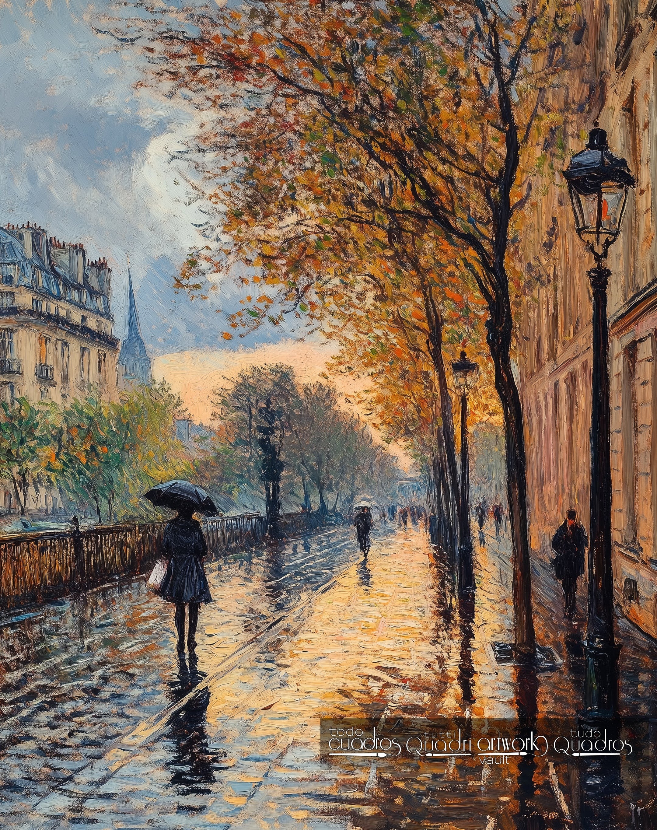 Tarde de lluvia, estilo Monet