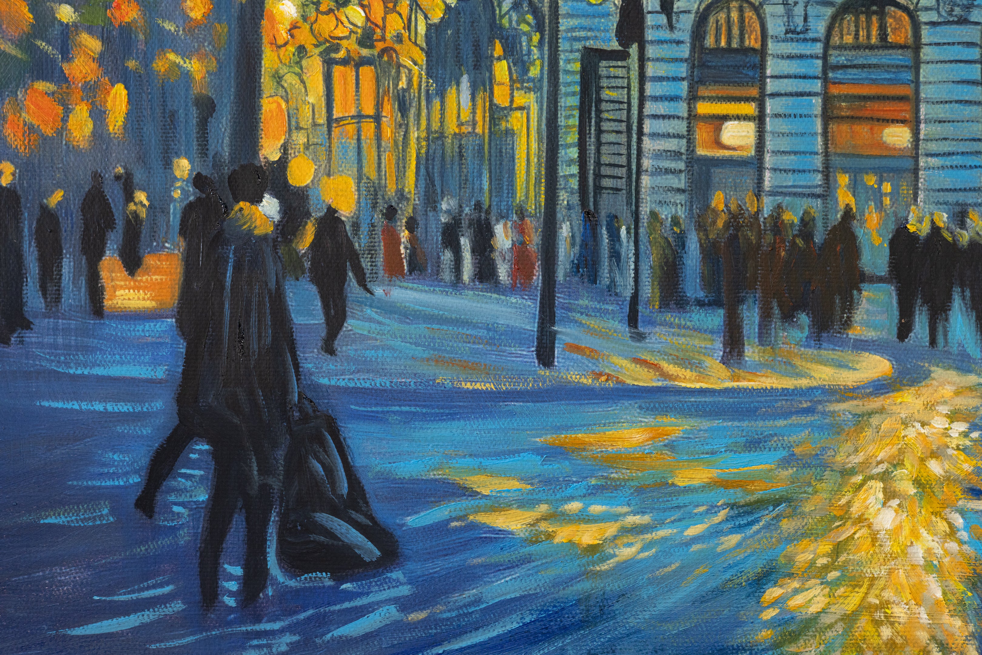 Noche de Madrid, estilo Van Gogh