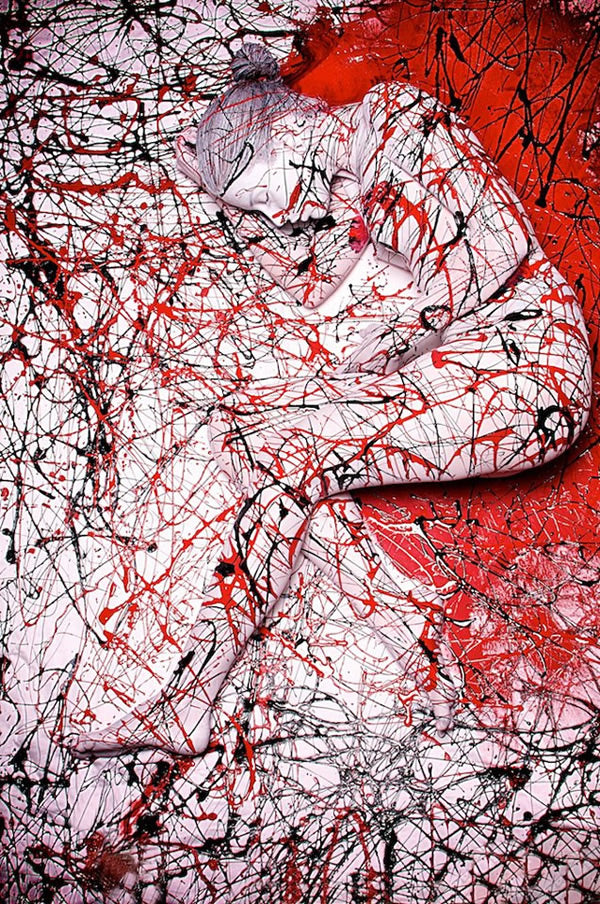 Pintura estilo Pollock.