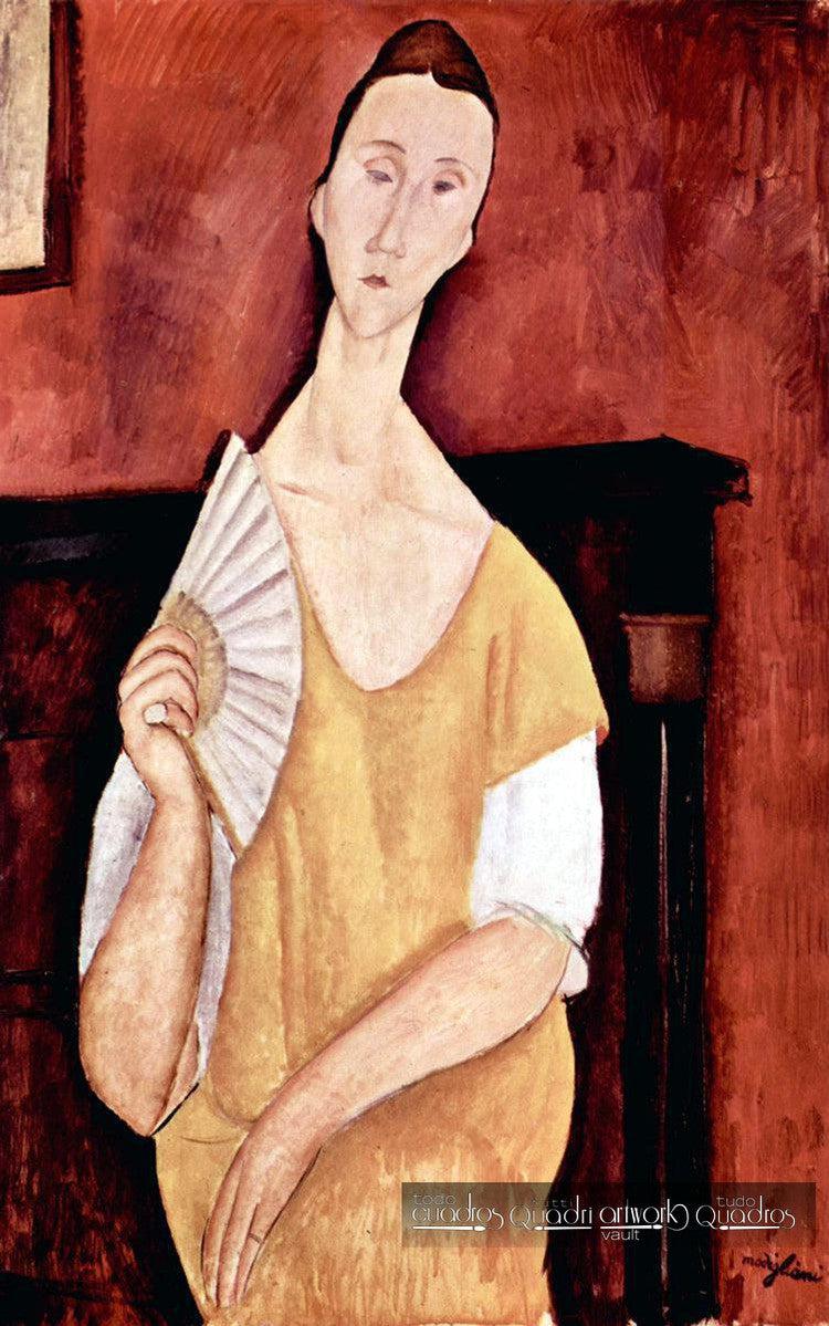 Retrato de Lunia Czechowska con Abanico, Modigliani